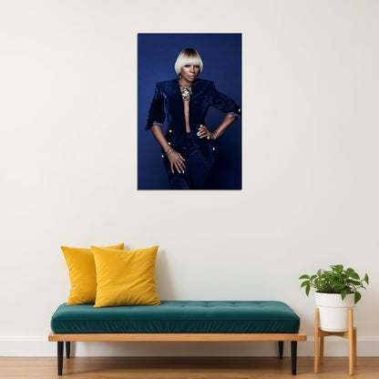Mary Jane Blige Celebrity Singer Rapper Idol Poster Wall Art Print Home Wall Decor - xonomax