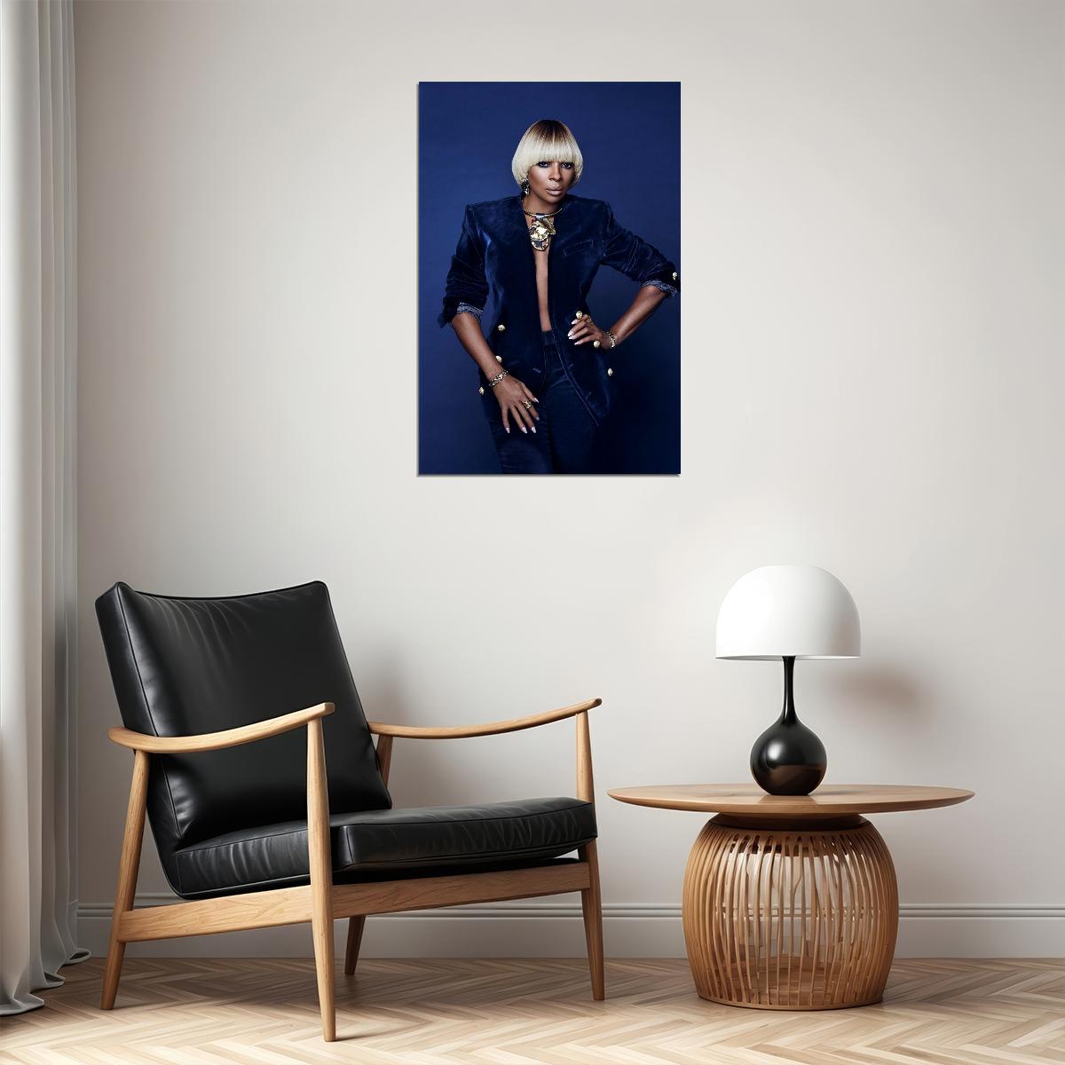 Mary Jane Blige Celebrity Singer Rapper Idol Poster Wall Art Print Home Wall Decor - xonomax