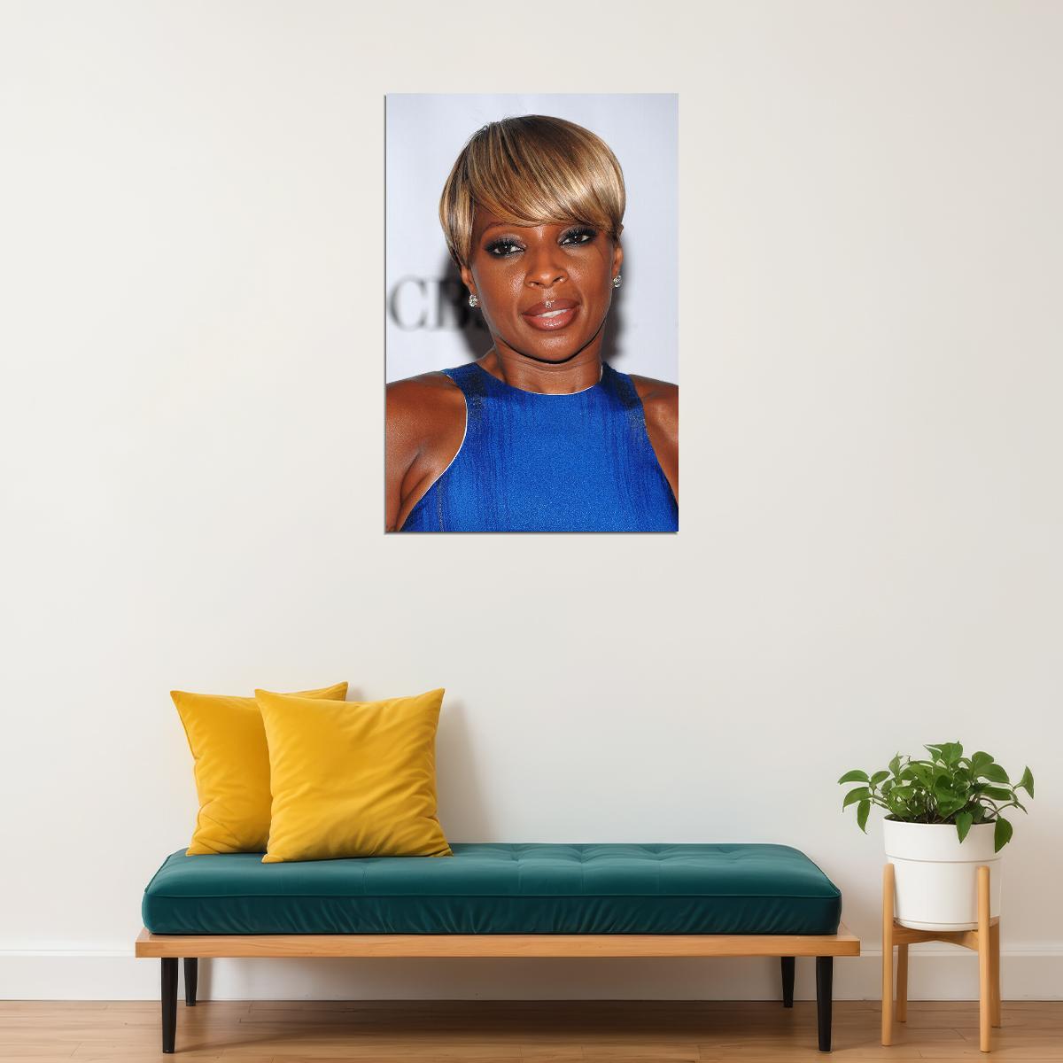 Mary Jane Blige Celebrity Singer Rapper Star Poster Wall Art Print Home Wall Decor - xonomax