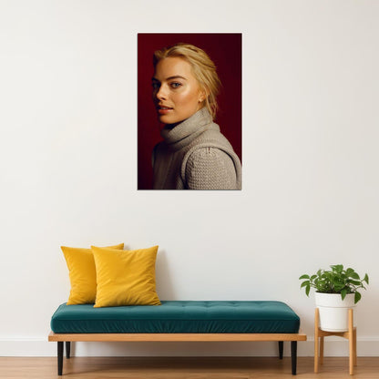 Margot Robbie Cinema Actor Actress Artist Idol Poster Wall Art Print Home Wall Decor - xonomax