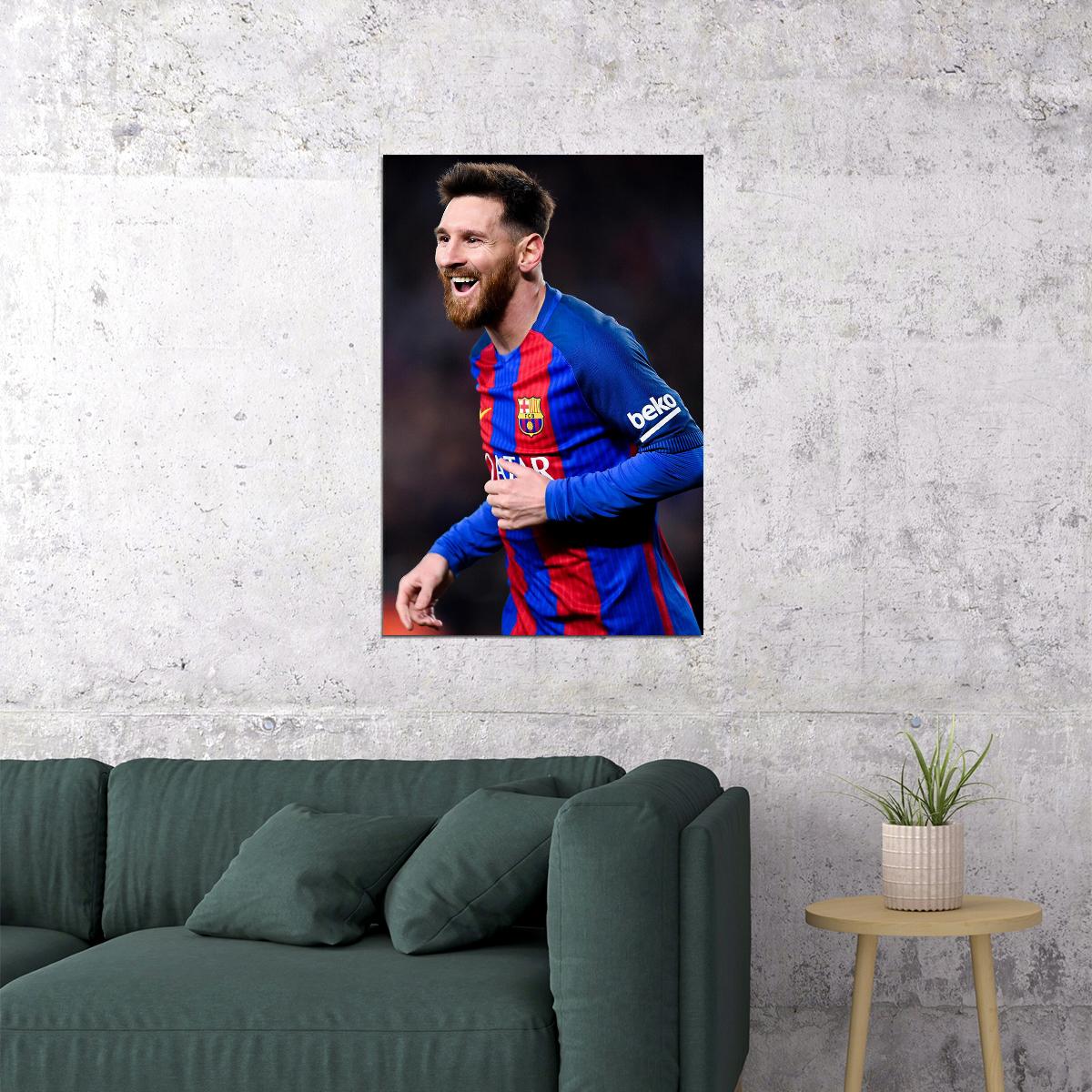 Lionel Messi Argentina Soccer Player Playmaker Idol Hom Poster Wall Art Print Home Wall Decor - xonomax