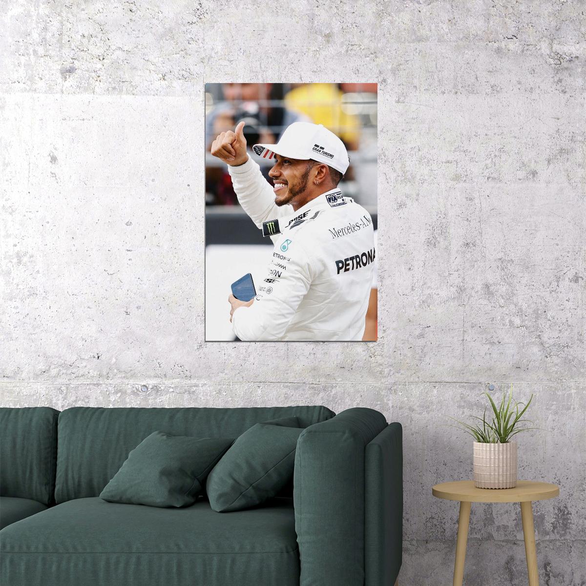 Lewis Hamilton Celebrity Car Racing Driver Idol Poster Wall Art Print Home Wall Decor - xonomax