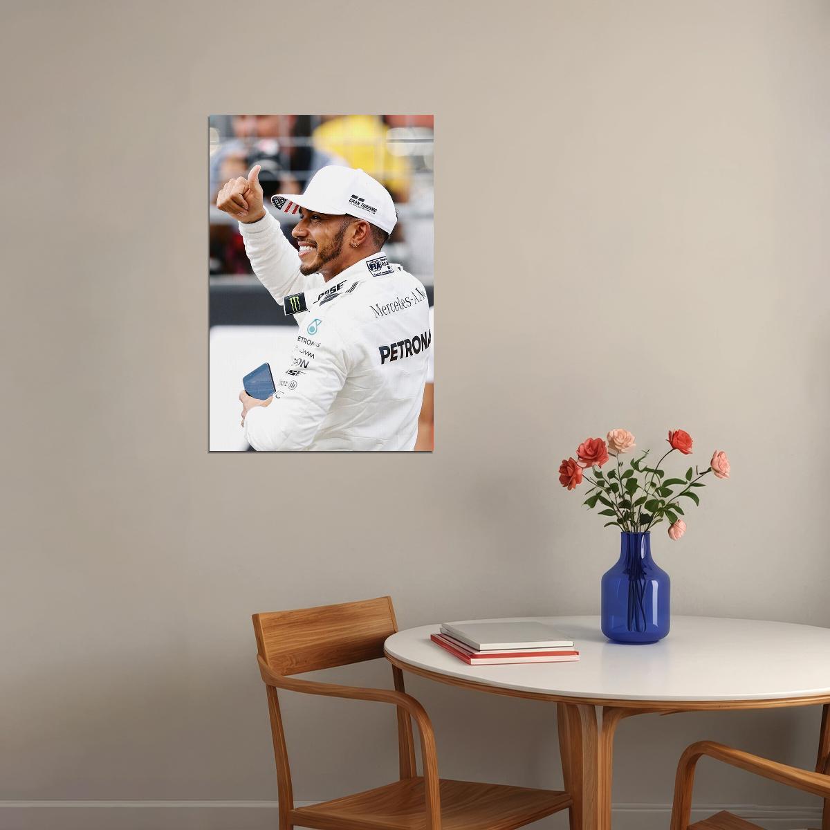 Lewis Hamilton Celebrity Car Racing Driver Idol Poster Wall Art Print Home Wall Decor - xonomax