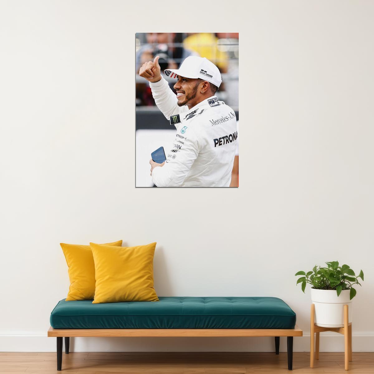 Lewis Hamilton Celebrity Car Racing Driver Idol Poster Wall Art Print Home Wall Decor - xonomax
