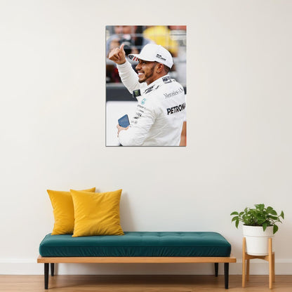 Lewis Hamilton Celebrity Car Racing Driver Idol Poster Wall Art Print Home Wall Decor - xonomax
