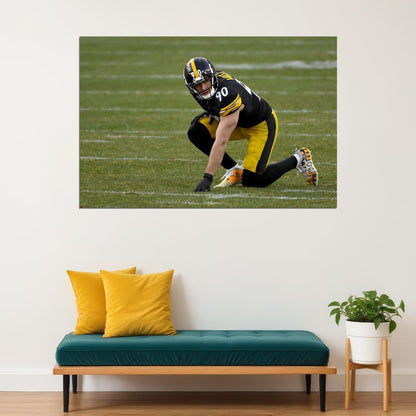 American Football Player T.j. Watt Pittsburgh Steelers Poster Wall Art Print Home Wall Decor - xonomax
