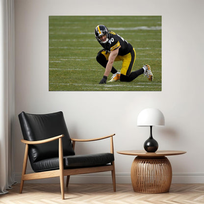 American Football Player T.j. Watt Pittsburgh Steelers Poster Wall Art Print Home Wall Decor - xonomax