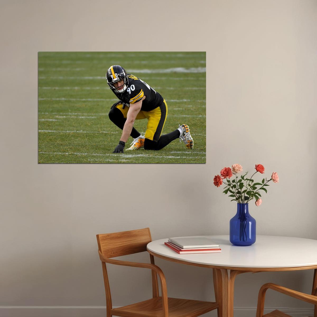 American Football Player T.j. Watt Pittsburgh Steelers Poster Wall Art Print Home Wall Decor - xonomax