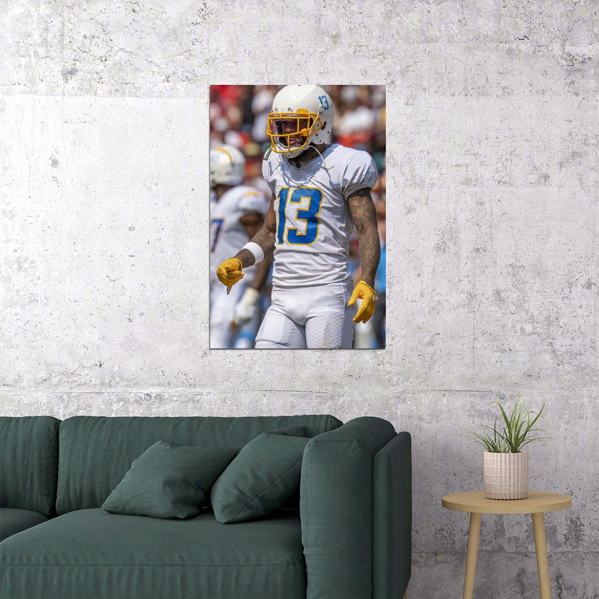 Los Angeles Chargers American Football Player Keenan Allen Poster Wall Art Print Home Wall Decor - xonomax