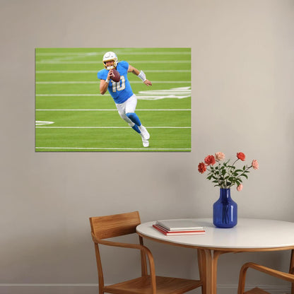 Los Angeles Chargers American Football Justin Herbert Poster Wall Art Print Home Wall Decor - xonomax