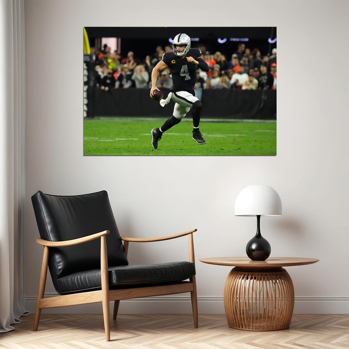 Las Vegas Raiders American Football Player Derek Carr Poster Wall Art Print Home Wall Decor - xonomax