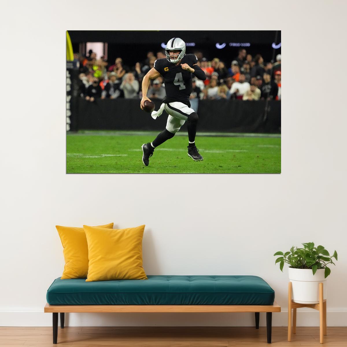 Las Vegas Raiders American Football Player Derek Carr Poster Wall Art Print Home Wall Decor - xonomax