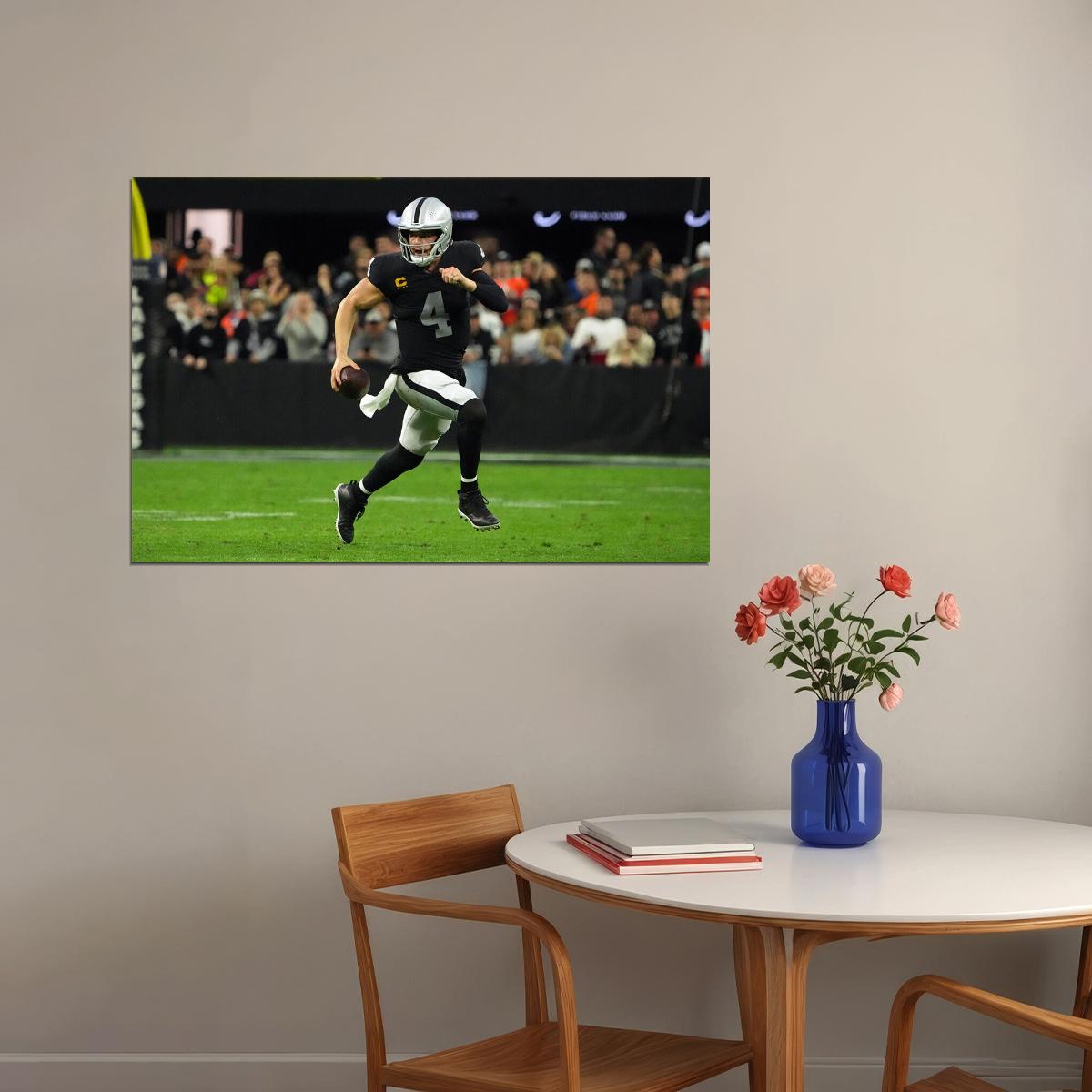 Las Vegas Raiders American Football Player Derek Carr Poster Wall Art Print Home Wall Decor - xonomax