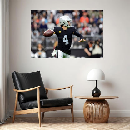 Las Vegas Raiders Derek Carr American Football Player Poster Wall Art Print Home Wall Decor - xonomax