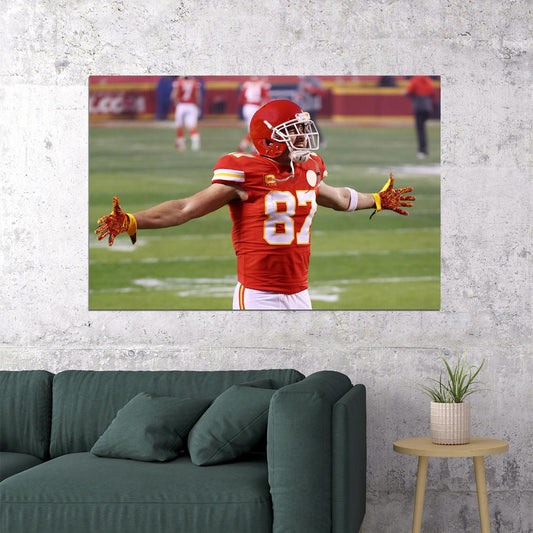 Kansas City Chiefs American Football Player Travis Kelce Poster Wall Art Print Home Wall Decor - xonomax