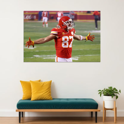 Kansas City Chiefs American Football Player Travis Kelce Poster Wall Art Print Home Wall Decor - xonomax