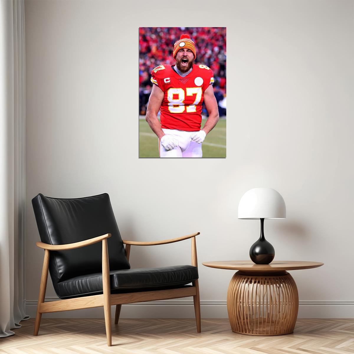 Kansas City Chiefs Travis Kelce American Football Player Poster Wall Art Print Home Wall Decor - xonomax