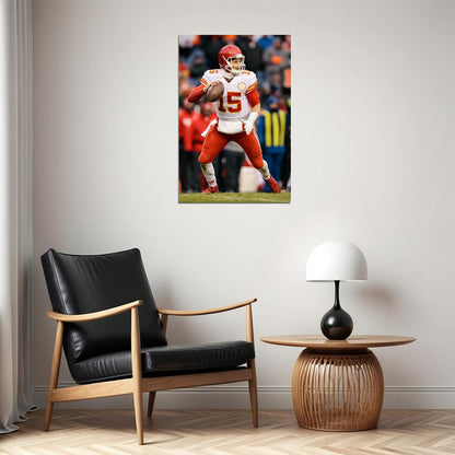 Kansas City Chiefs American Football 15 Patrick Mahomes Poster Wall Art Print Home Wall Decor - xonomax