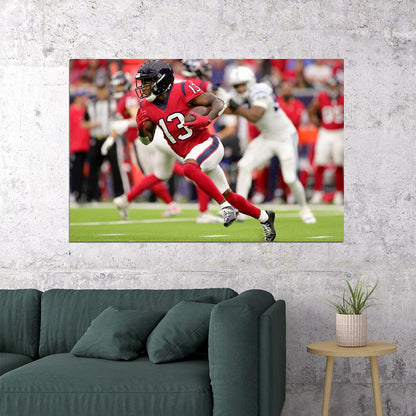 Houston Texans Brandin Cooks 13 American Football Player Poster Wall Art Print Home Wall Decor - xonomax