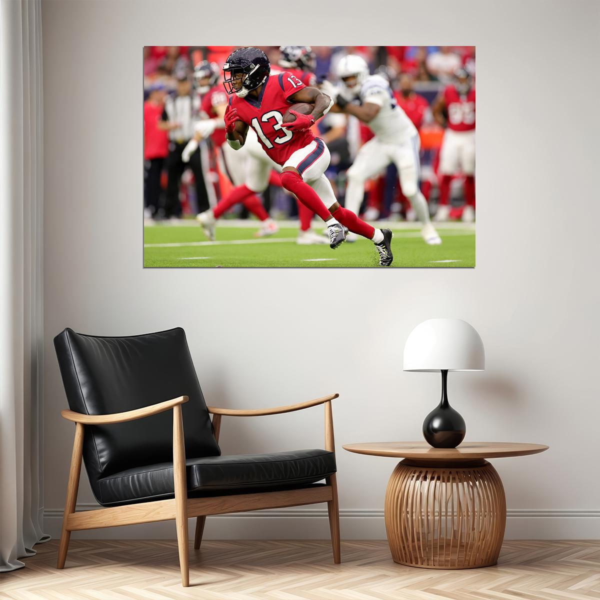 Houston Texans Brandin Cooks 13 American Football Player Poster Wall Art Print Home Wall Decor - xonomax