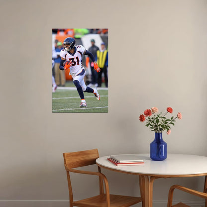 Denver Broncos American Football Player 31 Justin Simmons Poster Wall Art Print Home Wall Decor - xonomax