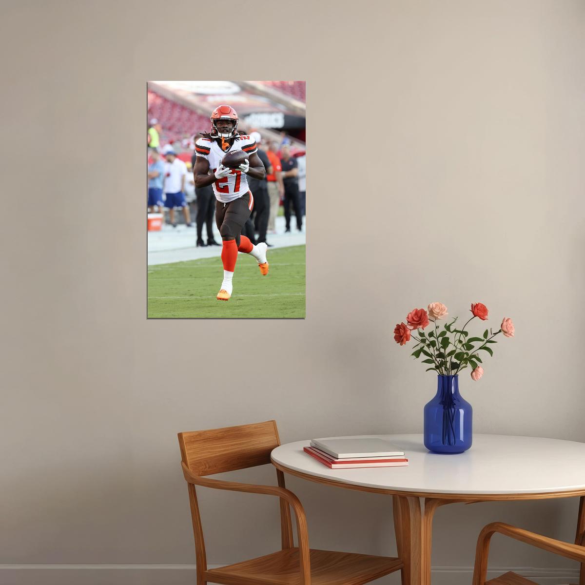 Cleveland Browns American Football Player Kareem Hunt Poster Wall Art Print Home Wall Decor - xonomax
