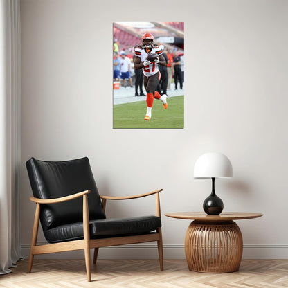 Cleveland Browns American Football Player Kareem Hunt Poster Wall Art Print Home Wall Decor - xonomax