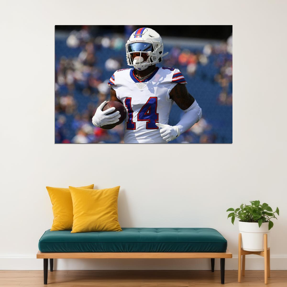 Buffalo Bills American Football Player 14 Stefon Diggs Poster Wall Art Print Home Wall Decor - xonomax