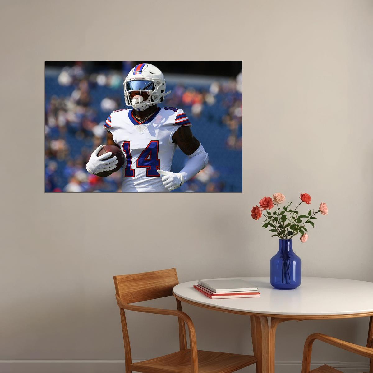 Buffalo Bills American Football Player 14 Stefon Diggs Poster Wall Art Print Home Wall Decor - xonomax