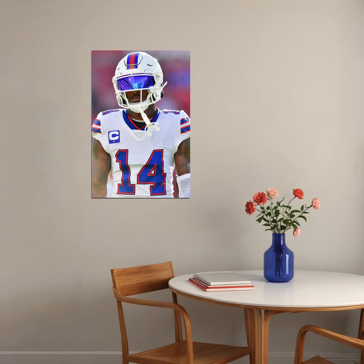 Buffalo Bills Stefon Diggs 14 American Football Player Poster Wall Art Print Home Wall Decor - xonomax