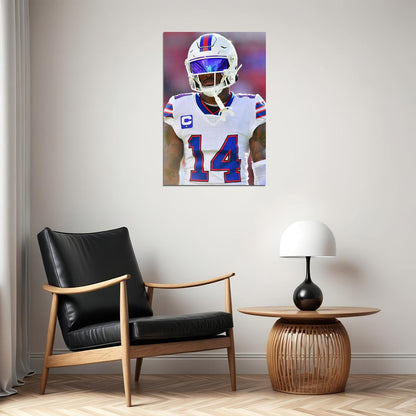 Buffalo Bills Stefon Diggs 14 American Football Player Poster Wall Art Print Home Wall Decor - xonomax