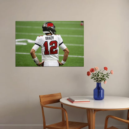 Tampa Bay Buccaneers American Football Player 12 Tom Brady Poster Wall Art Print Home Wall Decor