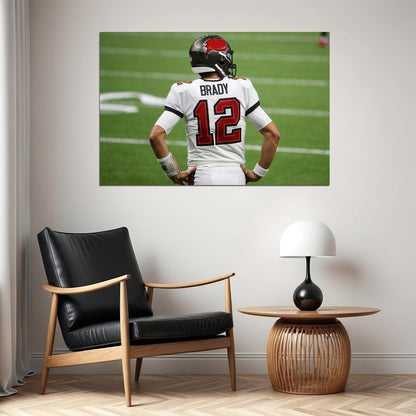 Tampa Bay Buccaneers American Football Player 12 Tom Brady Poster Wall Art Print Home Wall Decor