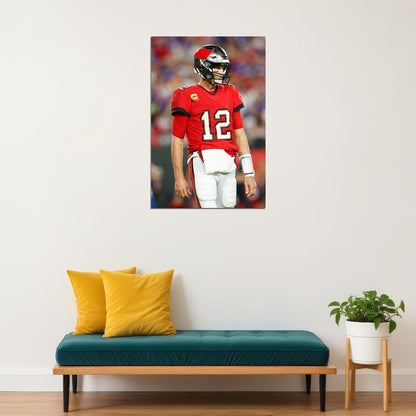 Tampa Bay Buccaneers Tom Brady 12 American Football Player Poster Wall Art Print Home Wall Decor - xonomax