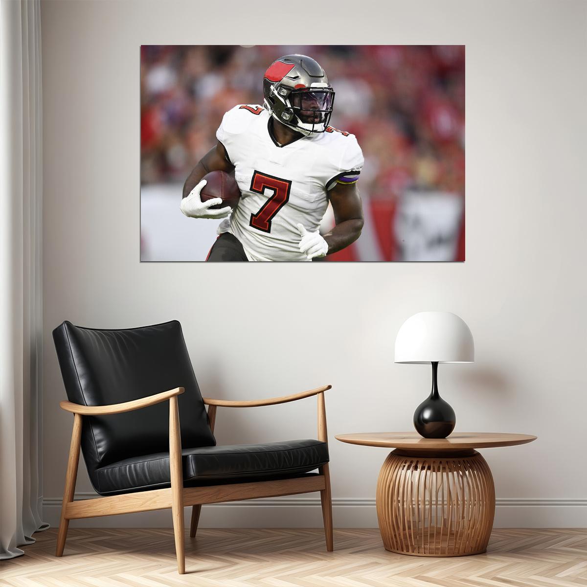 Tampa Bay Buccaneers Leonard Fournette 7 American Football Poster Wall Art Print Home Wall Decor - xonomax