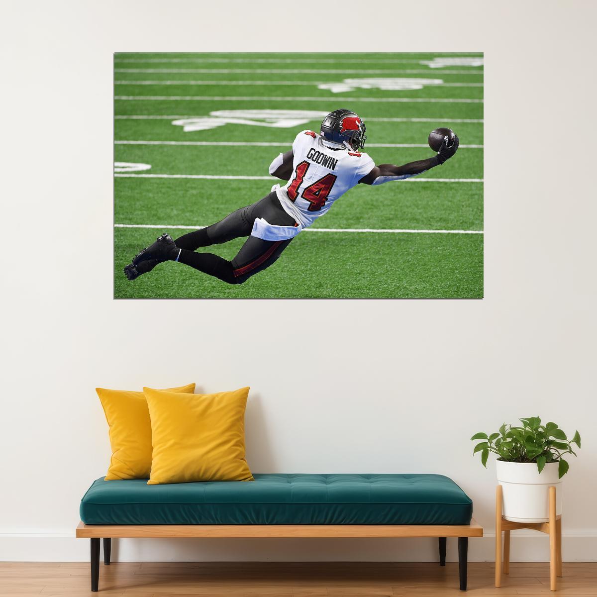 Tampa Bay Buccaneers American Football Player Chris Godwin Poster Wall Art Print Home Wall Decor - xonomax