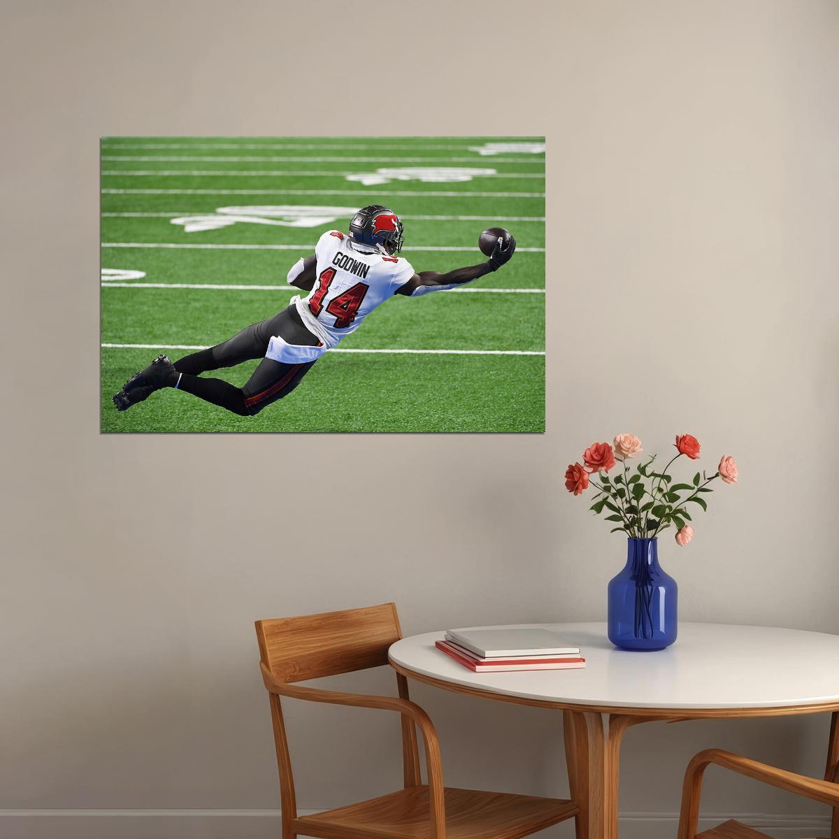 Tampa Bay Buccaneers American Football Player Chris Godwin Poster Wall Art Print Home Wall Decor - xonomax