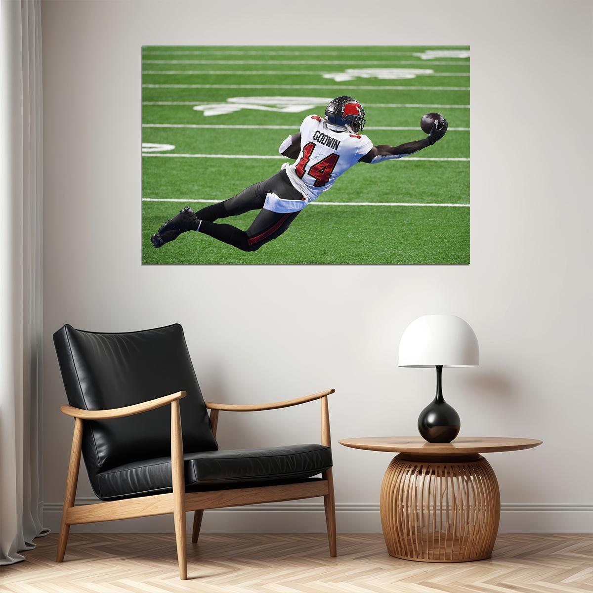 Tampa Bay Buccaneers American Football Player Chris Godwin Poster Wall Art Print Home Wall Decor - xonomax