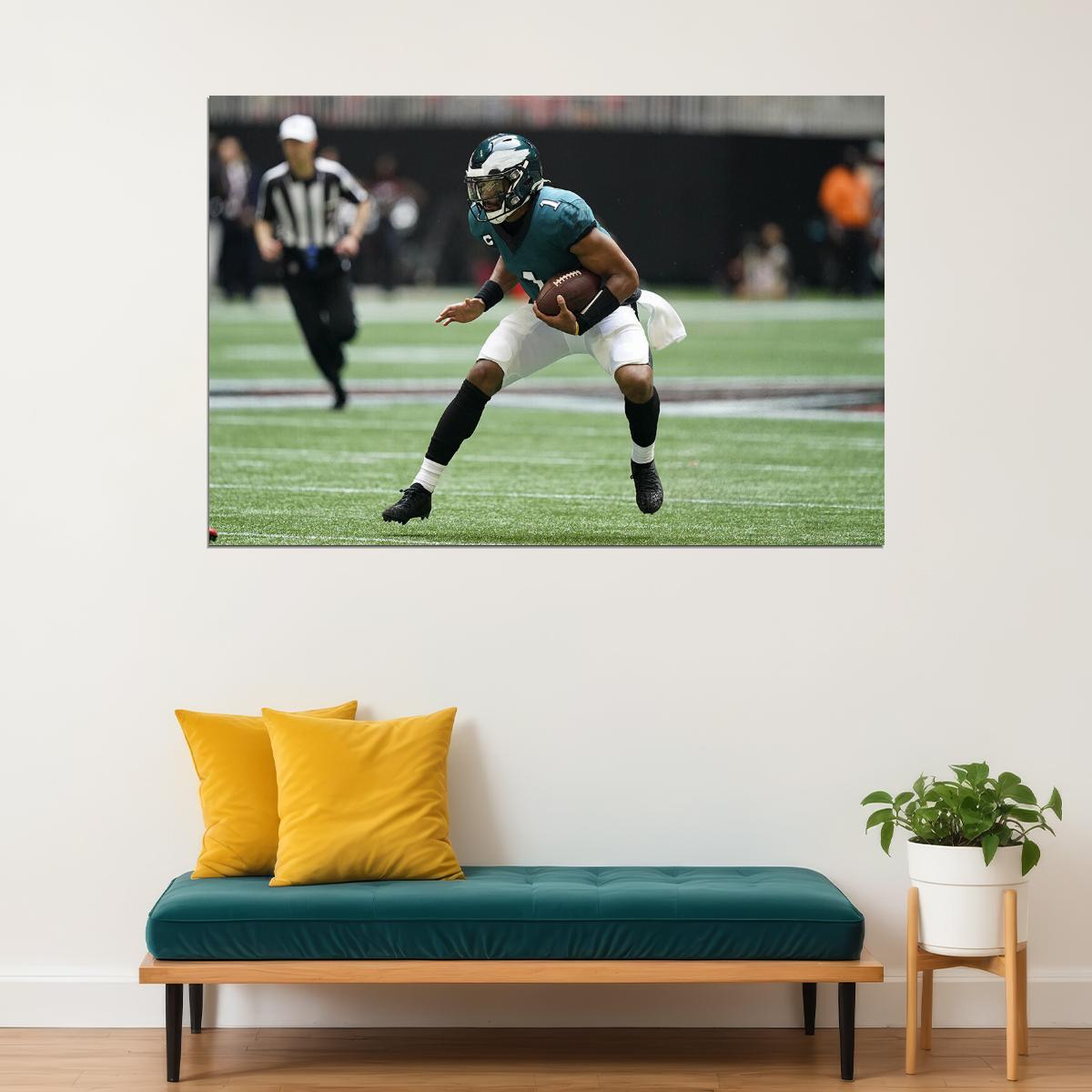 Philadelphia Eagles American Football Player Jalen Hurts Poster Wall Art Print Home Wall Decor - xonomax