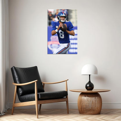 New York Giants American Football Player Daniel Jones Poster Wall Art Print Home Wall Decor - xonomax