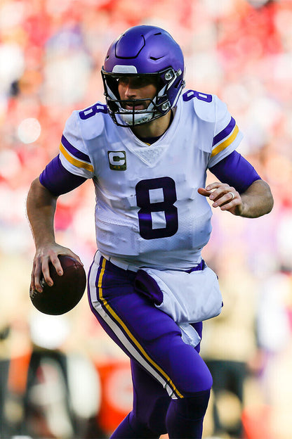 Minnesota Vikings Kirk Cousins 8 American Football Player Poster Wall Art Print Home Wall Decor - xonomax