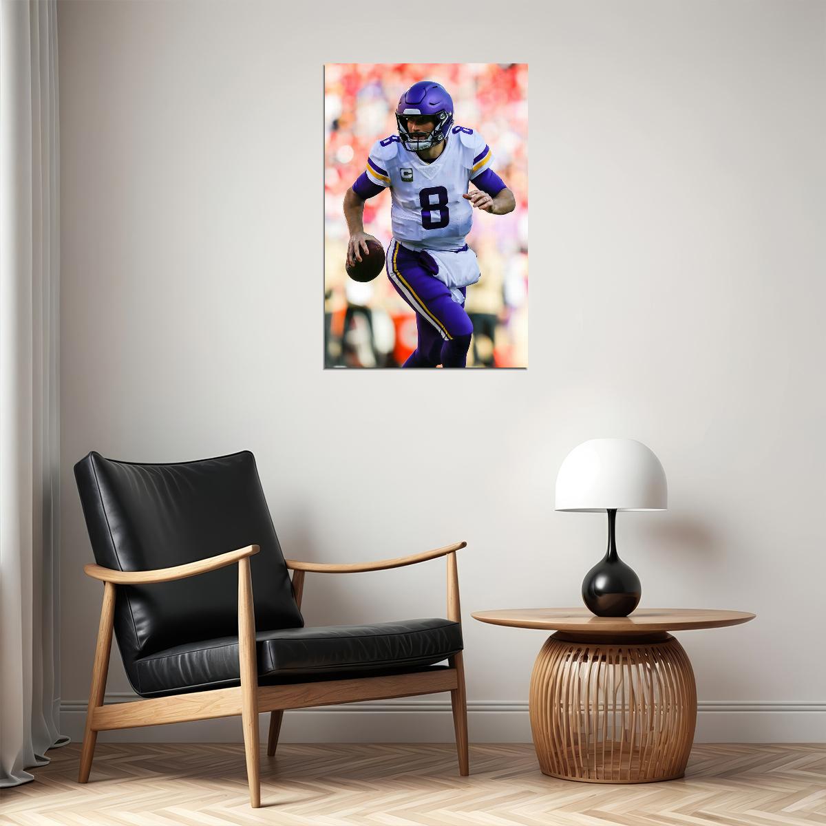 Minnesota Vikings Kirk Cousins 8 American Football Player Poster Wall Art Print Home Wall Decor - xonomax