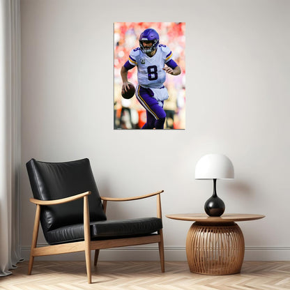 Minnesota Vikings Kirk Cousins 8 American Football Player Poster Wall Art Print Home Wall Decor - xonomax