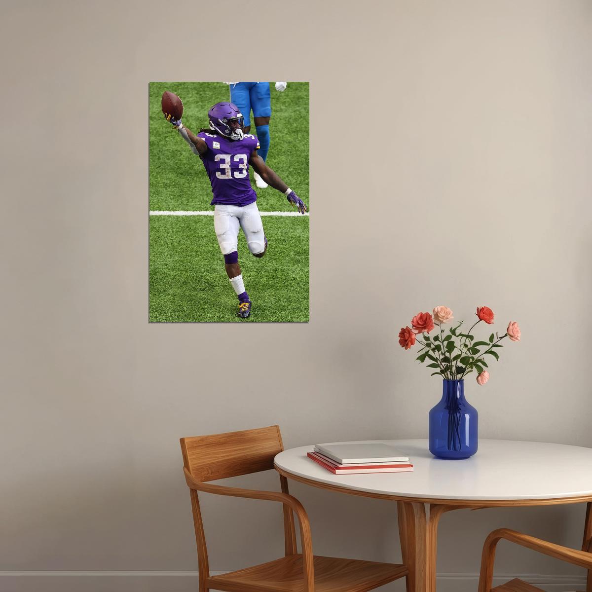 Minnesota Vikings Dalvin Cook American Footballer Poster Wall Art Print Home Wall Decor - xonomax