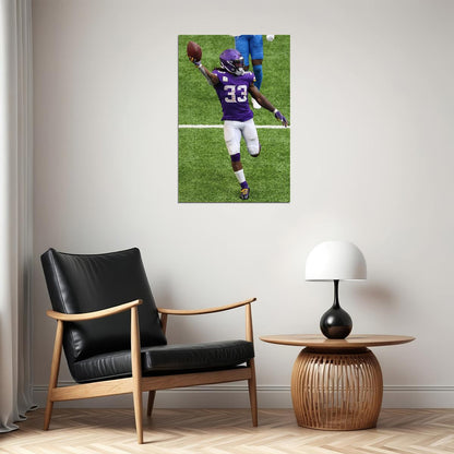 Minnesota Vikings Dalvin Cook American Footballer Poster Wall Art Print Home Wall Decor - xonomax