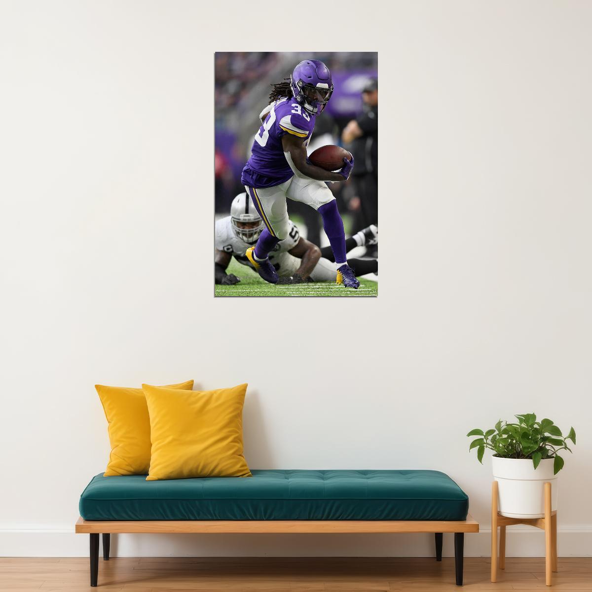 Minnesota Vikings American Football Player 33 Dalvin Cook Poster Wall Art Print Home Wall Decor - xonomax