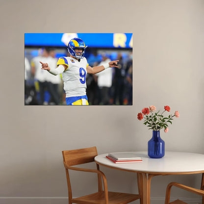 Los Angeles Rams American Football Player Matthew Stafford Poster Wall Art Print Home Wall Decor - xonomax
