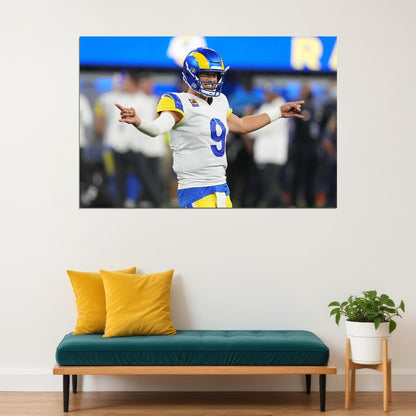 Los Angeles Rams American Football Player Matthew Stafford Poster Wall Art Print Home Wall Decor - xonomax