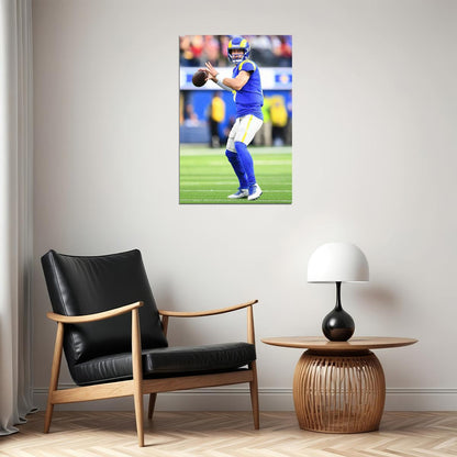 Los Angeles Rams Matthew Stafford American Football Player Poster Wall Art Print Home Wall Decor - xonomax