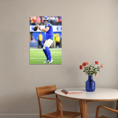 Los Angeles Rams Matthew Stafford American Football Player Poster Wall Art Print Home Wall Decor - xonomax